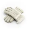 Echtes Leder & Kaschmir & Pelz warme Handschuhe