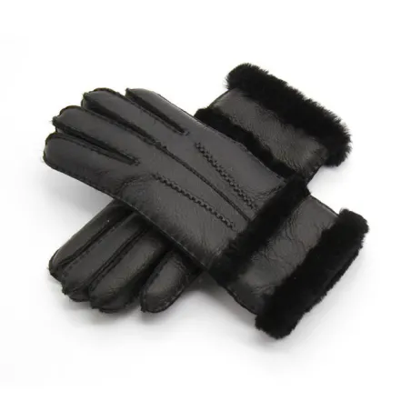 Echtes Leder & Kaschmir & Pelz warme Handschuhe