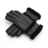 Echtes Leder & Kaschmir & Pelz warme Handschuhe