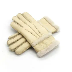 Echtes Leder & Kaschmir & Pelz warme Handschuhe