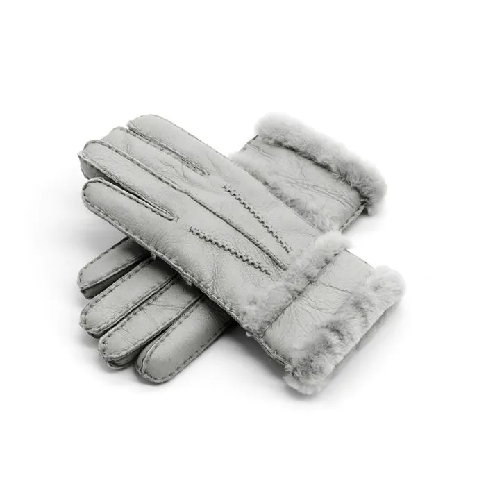 Echtes Leder & Kaschmir & Pelz warme Handschuhe