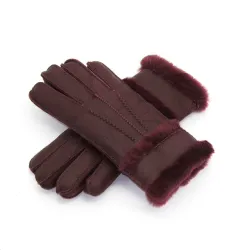Echtes Leder & Kaschmir & Pelz warme Handschuhe