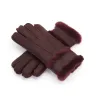 Echtes Leder & Kaschmir & Pelz warme Handschuhe
