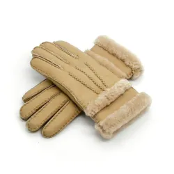 Echtes Leder & Kaschmir & Pelz warme Handschuhe
