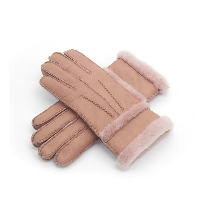 Echtes Leder & Kaschmir & Pelz warme Handschuhe