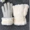 Echtes Leder & Kaschmir & Pelz warme Handschuhe