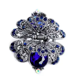 Kristallblume & Schmetterling - Vintage Haarclip