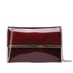 Elegante glänzende Ledertasche Set aus 3 Stück