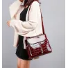 Elegante glänzende Ledertasche Set aus 3 Stück