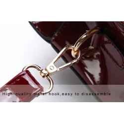 Elegante glänzende Ledertasche Set aus 3 Stück