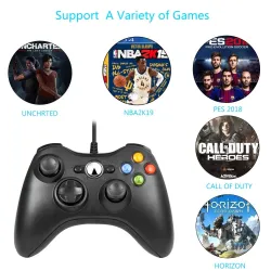 Xbox 360 game controller gamepad wired joystickControllers