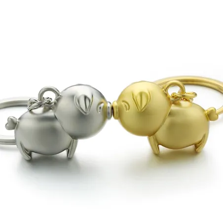 Piggy - metal keychain - keyringKeyrings