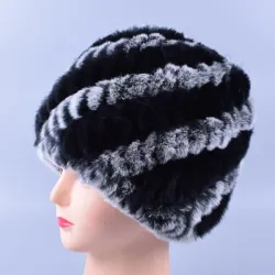 Kaninchen Pelz warme Wintermütze