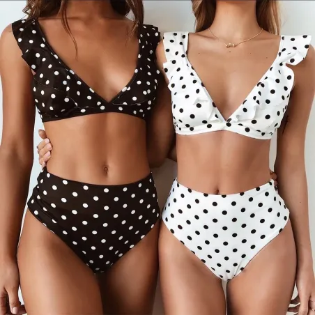 High Waisted Badeanzug Bikini Set