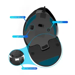 M618 Plus ergonomische vertikale optische Gaming verdrahtete Maus 6 Tasten 4000 DPI