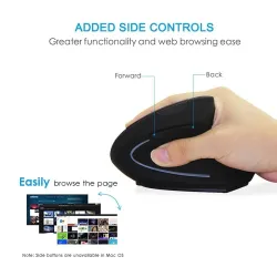 2.4G 800/1200/1600DPI wireless ergonomic optical vertical mouse & pad kitMouses