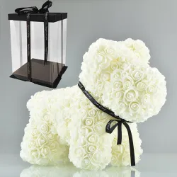 Dog made from infinity roses - 40 cmValentine's day