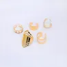 Trendy Punk einstellbare Gold Hohlringe 5 Stück Set