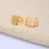 Trendy punk adjustable gold hollow rings 5 pcs setRings