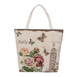 Leinwandtasche mit Blumenprint