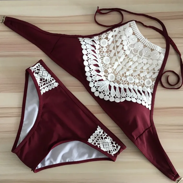 Spitze Bikini Set mit Push-up