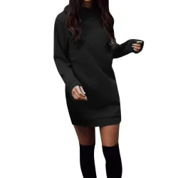 Warm mini dress with long sleeveDresses