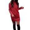 Warmes Minikleid mit langem Ärmel