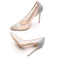 Kristall Strass Mesh - hohe Fersenpumpen