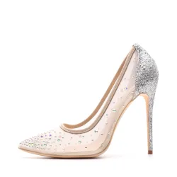 Kristall Strass Mesh - hohe Fersenpumpen