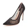 Kristall Strass Mesh - hohe Fersenpumpen