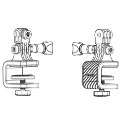 Skateboard Motorrad Lenker - drehbare Klemmhalterung - Halterung für GoPro Hero Action