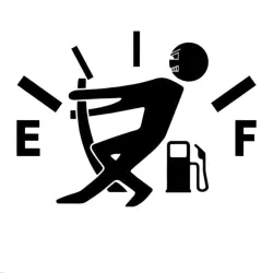 Gas - Kraftstoff - Vinyl Cartoon Auto Aufkleber
