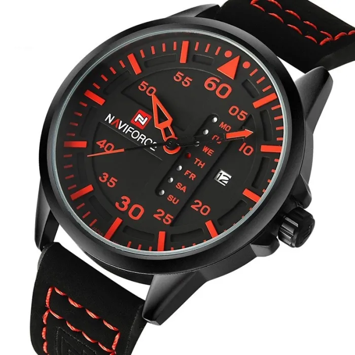 NAVIFORCE - Lederband - Quarzuhr