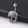 Totenkopf - Bauch Knopfring - Piercing