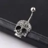 Totenkopf - Bauch Knopfring - Piercing