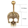 Totenkopf - Bauch Knopfring - Piercing