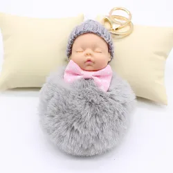 Babypuppe schlafen - Schlüsselanhänger