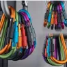 Safety buckle - aluminum carabiner with lock 6 piecesSurvival tools