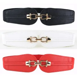 Doppelte Goldschnalle - elastisches Lederband