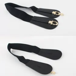 Double gold buckle - elastic leather beltBelts