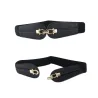 Double gold buckle - elastic leather beltBelts