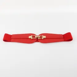 Double gold buckle - elastic leather beltBelts