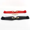 Double gold buckle - elastic leather beltBelts