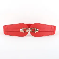 Double gold buckle - elastic leather beltBelts