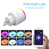 Wifi plug with power monitor - 16A EU RGB - wireless smart socket with voice control for Google Home AlexaPlugs
