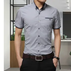 Kurze Ärmel elegantes Hemd