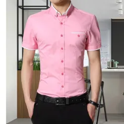 Kurze Ärmel elegantes Hemd