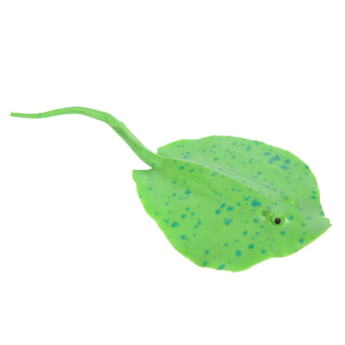 Aquariendekoration - Silikon leuchtender Stingray mit Sauger