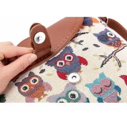 Gedruckte Owls - Crossbody Schulter kleine Tasche