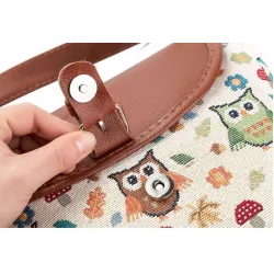 Gedruckte Owls - Crossbody Schulter kleine Tasche